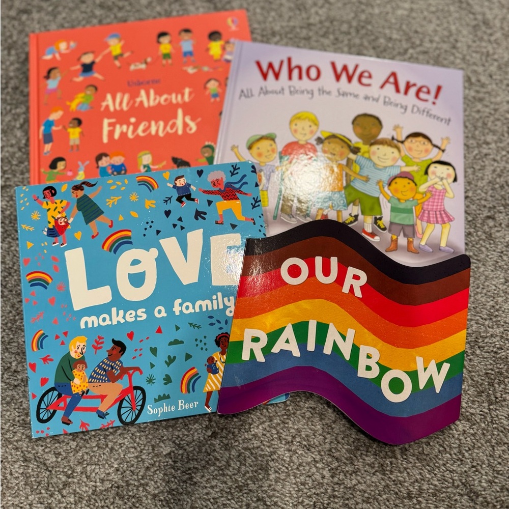 Children's Book Set with Rainbow Theme